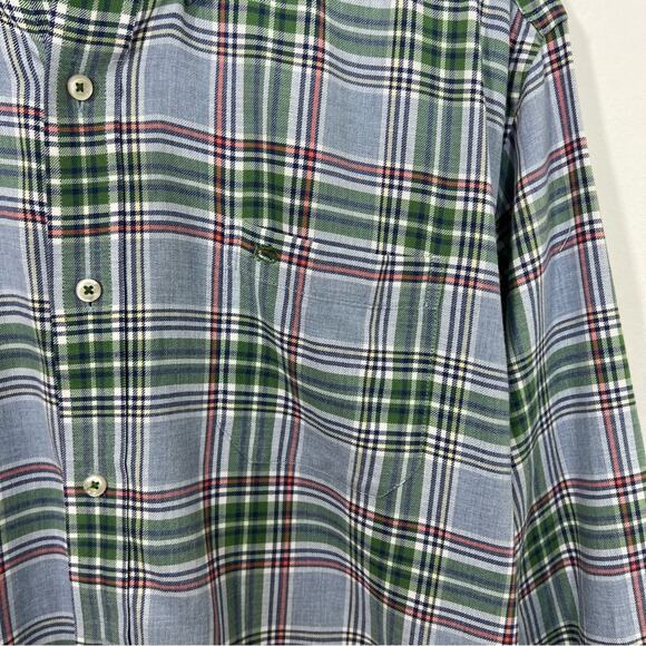 Southern Tide Green Blue Pastel Plaid Classic Fit Cotton Button Down Shirt XL - Picture 5 of 11